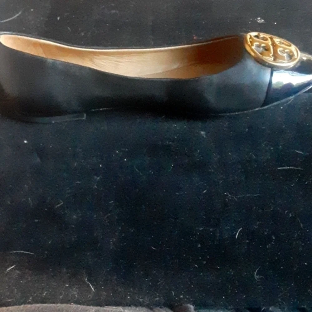 Tory Burch Black Patent Cap Shoes